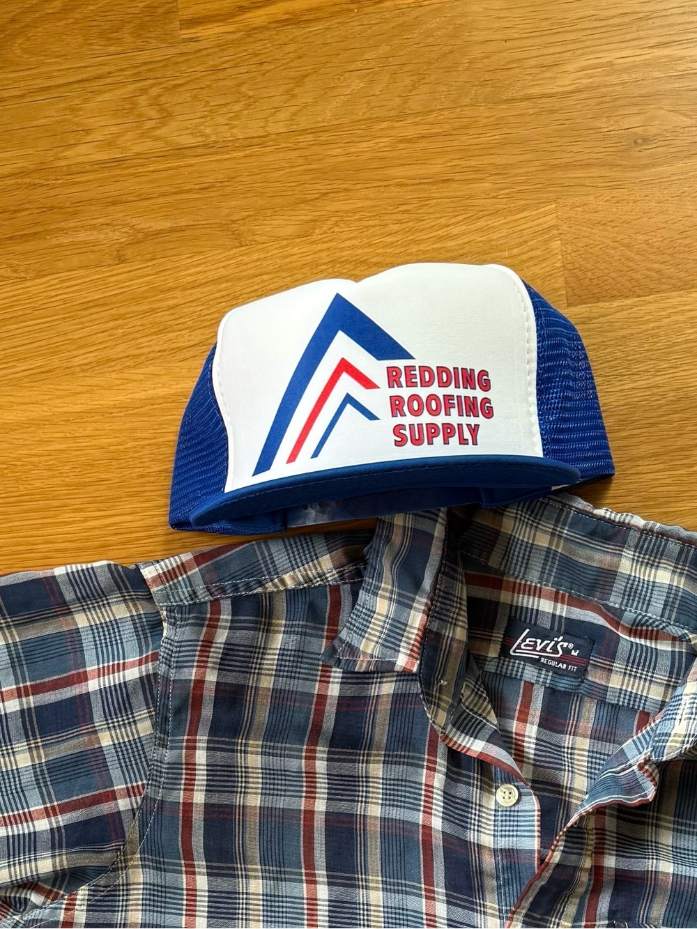 Otto Trucker Hat Snap Back Redding California Red White and Blue - Picture 5 of 7